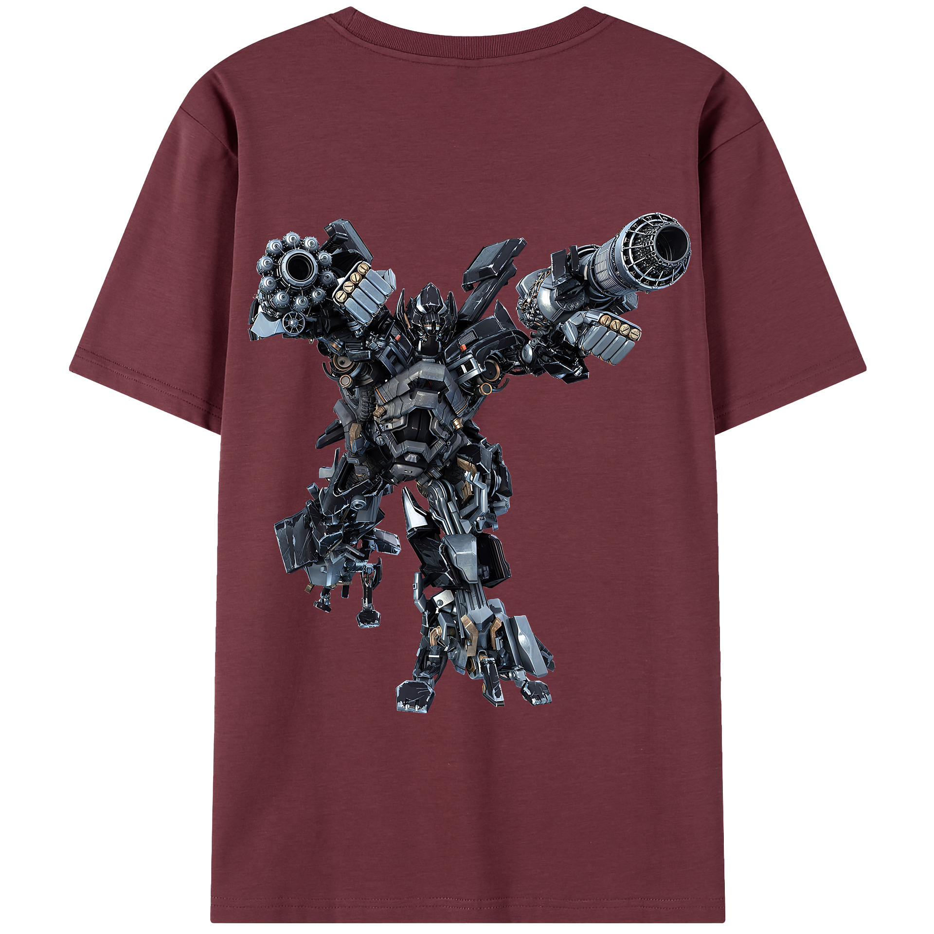 （画像用） Transformers トランスフォーマー 綿100％半袖Tシャツ（背面プリント）